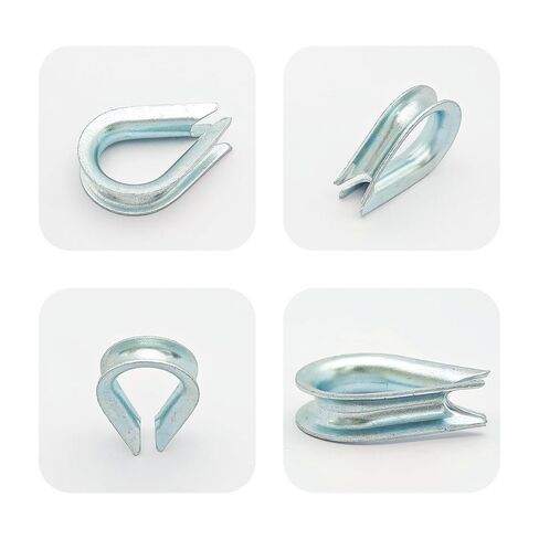 20PCS M5 Wire Rope Thimbles, 3/16 Inch Cable Loop Protectors for Rigging and Marine Applications in Kuwait