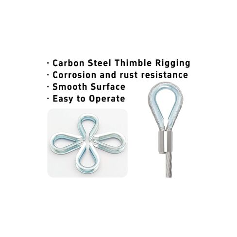 20PCS M5 Wire Rope Thimbles, 3/16 Inch Cable Loop Protectors for Rigging and Marine Applications in Kuwait