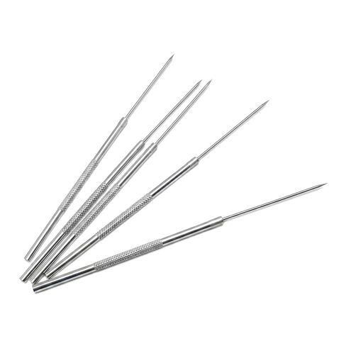 5 Pcs 5.39" Stainless Steel Dissecting Needle - Single Ended Micro Fine Precision Probe Teasing Needle for Lab Biology Experiment Dissection Equipment in Kuwait