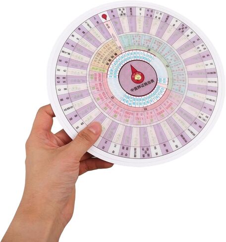 MUCKLILY Tcm Diagnosis Wheel for Chinese Medicine Study, Rotating Traditional Chinese Medicine Chart with Wear-resistant Pp Material, Visual Learning Aid for Acupuncture Board Exam Study in Kuwait