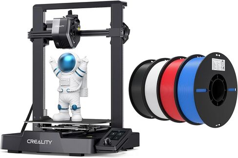 حزمة طابعة Creality Ender 3 V3 SE ثلاثية الأبعاد مع خيوط PLA 4 عبوات (أسود + أبيض + أحمر + أزرق) in Kuwait
