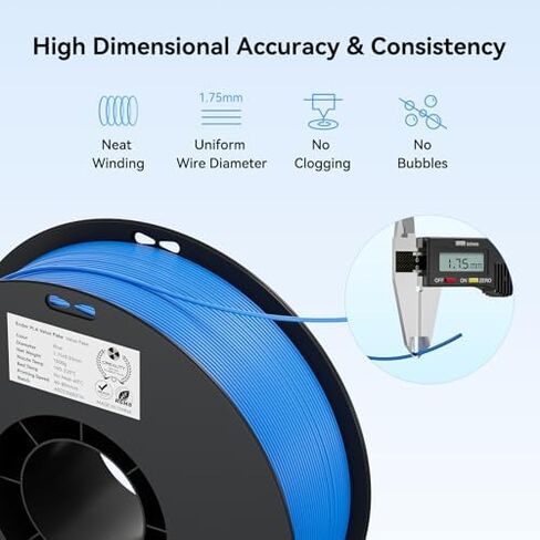 حزمة طابعة Creality Ender 3 V3 SE ثلاثية الأبعاد مع خيوط PLA 4 عبوات (أسود + أبيض + أحمر + أزرق) in Kuwait