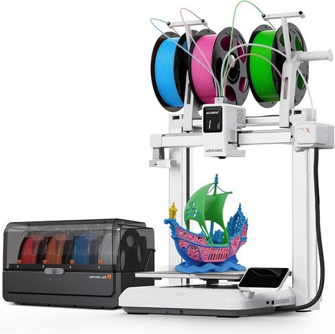 طابعة Anycubic Kobra X Combo ثلاثية الأبعاد مع ACE 2 Pro، طباعة أصلية بـ 7 ألوان (حتى 19)، 2X أسرع وأقل نفايات، تسوية تلقائية، مثالية للمبتدئين والأطفال والتعليم المنزلي وألعاب DIY العائلية والأدوات العملية in Kuwait