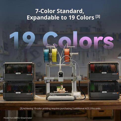 طابعة Anycubic Kobra X Combo ثلاثية الأبعاد مع ACE 2 Pro، طباعة أصلية بـ 7 ألوان (حتى 19)، 2X أسرع وأقل نفايات، تسوية تلقائية، مثالية للمبتدئين والأطفال والتعليم المنزلي وألعاب DIY العائلية والأدوات العملية in Kuwait
