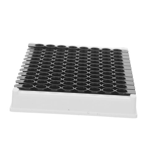SHINEOFI 96-Well Detachable Microplate with Medium Binding Capacity, Black Frame and Bottom, 360μl Per Well Plastic Plate for Elisa Detection and Lab Automation in Kuwait
