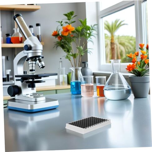 SHINEOFI 96-Well Detachable Microplate with Medium Binding Capacity, Black Frame and Bottom, 360μl Per Well Plastic Plate for Elisa Detection and Lab Automation in Kuwait