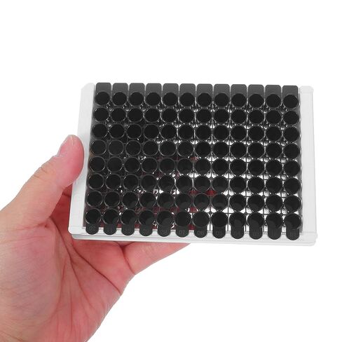 Detachable 96-Well Elisa Microplate with Black Bottom, Medium Binding Surface, 360μl Per Well, Non-sterile Fluorescence and Chemical Analysis Plate for Laboratory and Research Use in Kuwait
