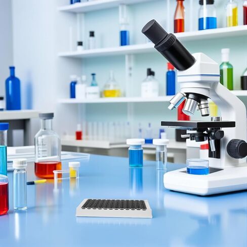 Detachable 96-Well Elisa Microplate with Black Bottom, Medium Binding Surface, 360μl Per Well, Non-sterile Fluorescence and Chemical Analysis Plate for Laboratory and Research Use in Kuwait