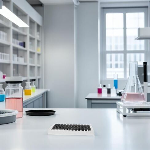 Detachable 96-Well Elisa Microplate with Black Bottom, Medium Binding Surface, 360μl Per Well, Non-sterile Fluorescence and Chemical Analysis Plate for Laboratory and Research Use in Kuwait