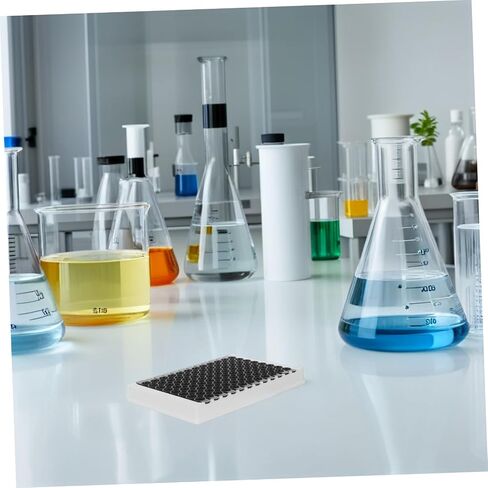 Holibanna 96-Well Black Frame Elisa Plate, 360μl Medium Binding Microplate for Chemical Analysis, Fluorescence Chemiluminescence Detection, Laboratory Research Test Plate in Kuwait