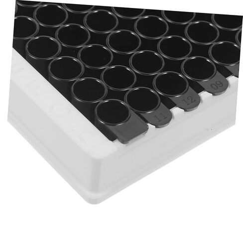 Yardwe 96-Well Medium Binding Elisa Microplate with Black Bottom and Frame, 360μl Capacity Per Well, Detachable Plastic Plate Compatible with Microplate Reader for Fluorescence Analysis in Kuwait