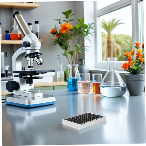 لوحة Zerodeko Elisa سعة 360 ميكرولتر لكل بئر، 96-جيدًا متوسط ​​الارتباط بإطار أسود، صفيحة ميكروسكوبية من البوليسترين قابلة للفصل لتحليل التألق واختبار التألق الكيميائي غير المعقم in Kuwait