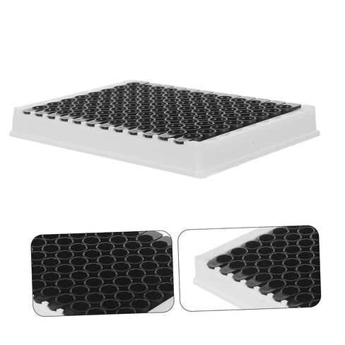 NUOBESTY Elisa Plate Plastic Microplate Detachable Black Bottom 96-Well 360μl Capacity Per Well with Black Frame Compatible with Microplate for Chemical Analysis and Lab Automation in Saudi Arabia