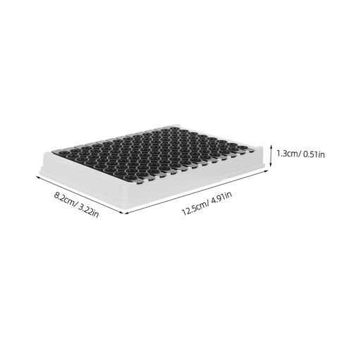 Detachable 96-Well Elisa Plate with 360μl Capacity Per Well, Black Bottom and Frame, Plastic Material, Medium-Binding Surface for Lab Equipment Use in Chemical Analysis and Lab in Kuwait