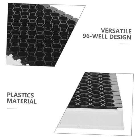 Detachable 96-Well Elisa Plate with 360μl Capacity Per Well, Black Bottom and Frame, Plastic Material, Medium-Binding Surface for Lab Equipment Use in Chemical Analysis and Lab in Kuwait