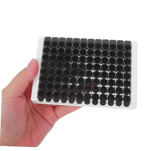 Detachable 96-Well Elisa Plate with 360μl Capacity Per Well, Black Bottom and Frame, Plastic Material, Medium-Binding Surface for Lab Equipment Use in Chemical Analysis and Lab in Kuwait