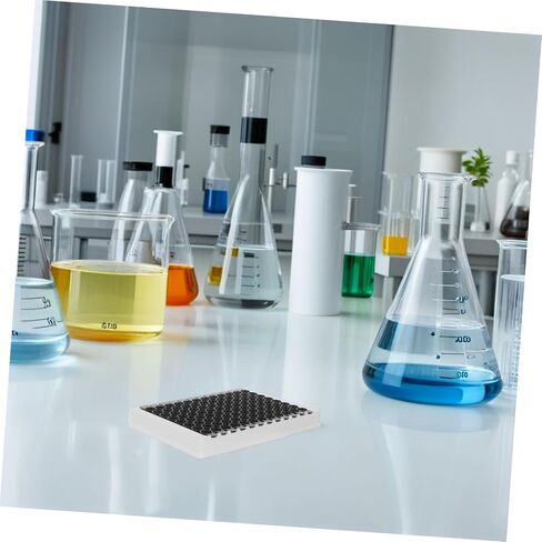 Detachable 96-Well Elisa Plate with 360μl Capacity Per Well, Black Bottom and Frame, Plastic Material, Medium-Binding Surface for Lab Equipment Use in Chemical Analysis and Lab in Kuwait