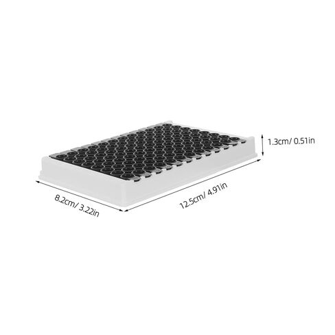 Detachable 96-Well Black Bottom Elisa Plate, 360μl Polystyrene Microplate with Medium Binding Surface for Chemical Analysis and Laboratory Research in Kuwait