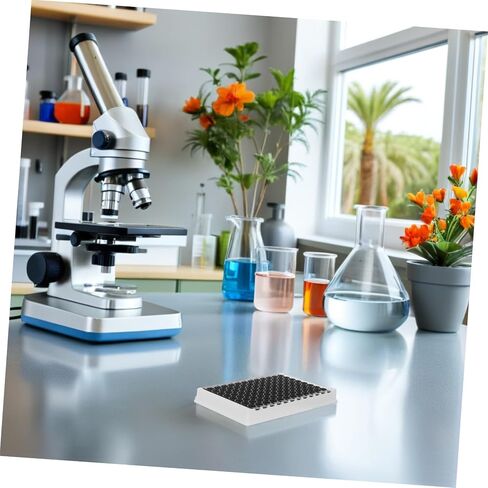 Detachable 96-Well Black Bottom Elisa Plate, 360μl Polystyrene Microplate with Medium Binding Surface for Chemical Analysis and Laboratory Research in Kuwait
