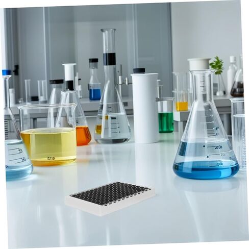 Detachable 96-Well Black Bottom Elisa Plate, 360μl Polystyrene Microplate with Medium Binding Surface for Chemical Analysis and Laboratory Research in Kuwait