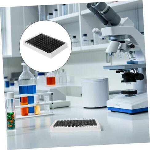 Detachable 96-Well Black Bottom Elisa Plate, 360μl Polystyrene Microplate with Medium Binding Surface for Chemical Analysis and Laboratory Research in Kuwait
