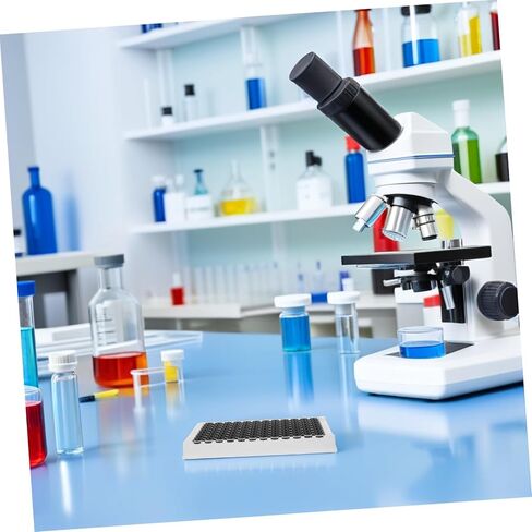 96-Well Medium-Binding Elisa Plate with Black Frame, 360μl Detachable Microplate for Chemiluminescence and Fluorescent Lab Experiments in Kuwait