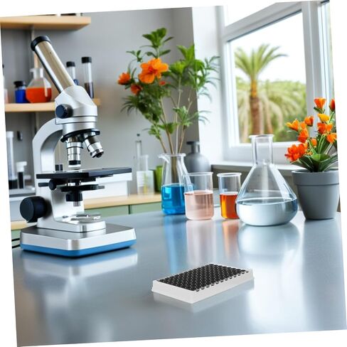 96-Well Medium-Binding Elisa Plate with Black Frame, 360μl Detachable Microplate for Chemiluminescence and Fluorescent Lab Experiments in Kuwait