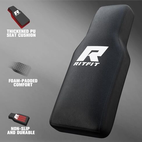 جهاز ضغط الأرجل والقرفصاء 3 في 1 من RitFit Gazelle Pro - جهاز ضغط الأرجل الفولاذي عالي الشد، سعة 2000 رطل، زوايا قابلة للتعديل مع تخزين الوزن in Kuwait