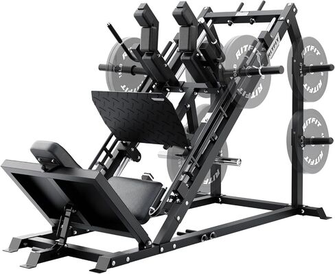 جهاز ضغط الأرجل والقرفصاء 3 في 1 من RitFit Gazelle Pro - جهاز ضغط الأرجل الفولاذي عالي الشد، سعة 2000 رطل، زوايا قابلة للتعديل مع تخزين الوزن in Kuwait