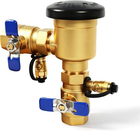1" Pressure Vacuum Breaker Assembly Brass Irrigation Backflow Preventer Valve 400 PSI Max Thickened Brass Backflow Preventer for Non-Potable Systems Like Irrigation & Industry in Kuwait