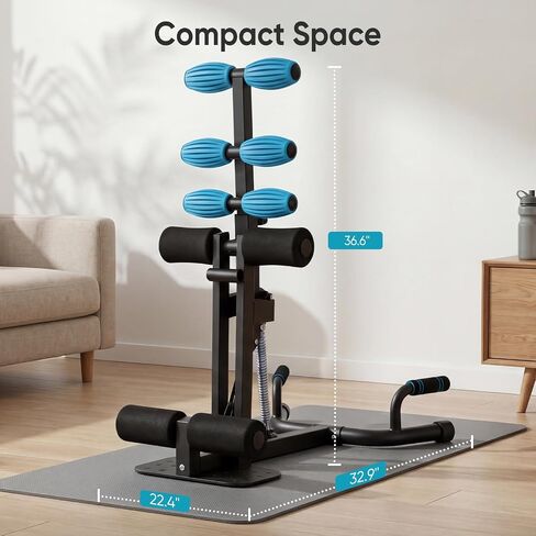OLIXIS Deep Squat Machine, All-in-One Exercise Equipment for Home Gym, Adjustable Squat Machine for Glutes & Legs, Easy to Assemble, 32.9x22.4x36.6 in, 300 lbs Weight Capacity, Black & Blue in Kuwait