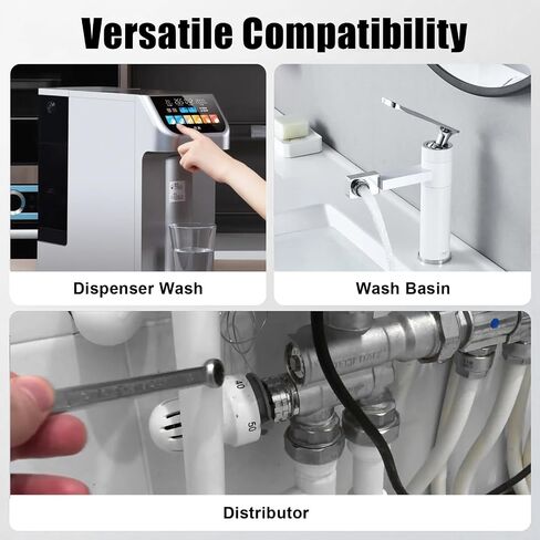 1/4" Water Flow Control Valve, RO Filter System Adjustable 2-Way Needle Valve with Base, POM Plastic Pressure Reducer and Flow Regulator for Water Purifier Machine Dispenser in Saudi Arabia