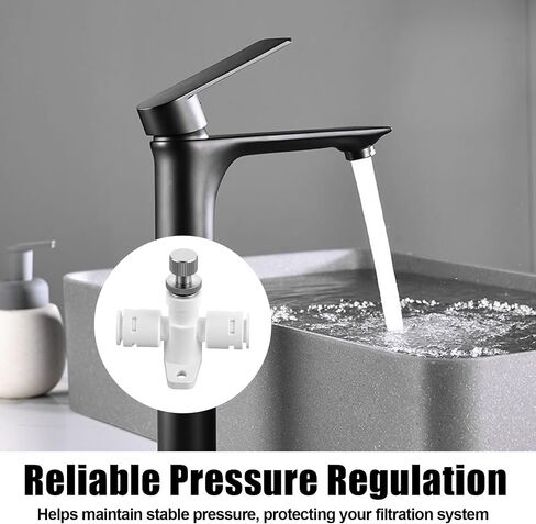 1/4" Water Flow Control Valve, RO Filter System Adjustable 2-Way Needle Valve with Base, POM Plastic Pressure Reducer and Flow Regulator for Water Purifier Machine Dispenser in Saudi Arabia