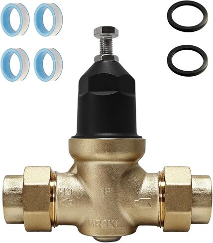 1-NR3XLDU 1" NR3XL Pressure Reducing Valve, Water Pressure Regulator 1 Inch with Double Union FNPT Connection & Stainless Steel Strainer Screen, for Residential, Commercial in Kuwait