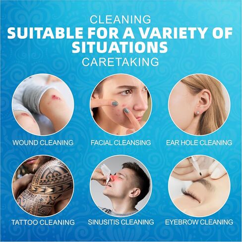 Sterile Saline Solution, 20-Pack Skin and Wound Cleanser, 0.9% Sodium Chloride Wound Wash & Nasal Rinse in Kuwait