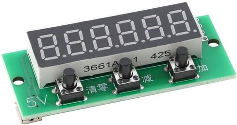 2 قطعة تيار مستمر 5 فولت 0-999999 وحدة عداد رقمي إلكتروني عداد 6 أرقام 0.36 بوصة وحدة عرض LED حمراء in Kuwait
