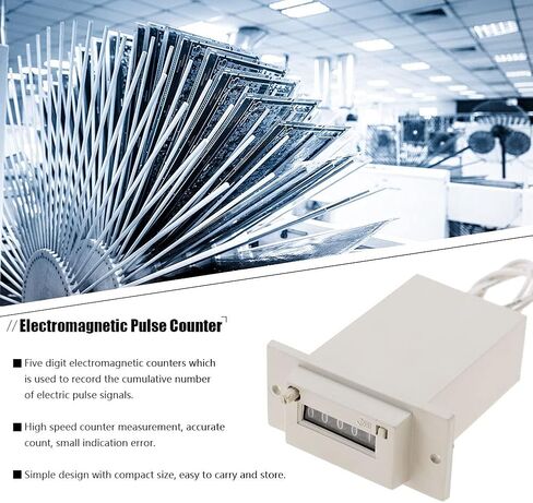 YWBL-WH Electromagnetic Pulse Counter, High Speed 5 Digit Digital Display Panel Mount Counter for Industrial Machinery Mining Applications in Kuwait
