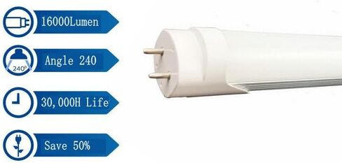 CYLED T8 2Ft 60cm 10W LED أنبوب ضوء، أبيض محايد 5000K، حزمة من 4 | مدخل مزدوج الأطراف، فلورسنت بديل 20 وات in Saudi Arabia
