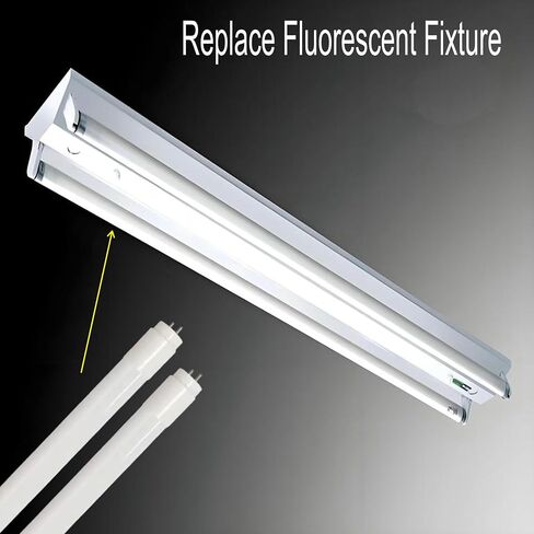 CYLED T8 2Ft 60cm 10W LED أنبوب ضوء، أبيض محايد 5000K، حزمة من 4 | مدخل مزدوج الأطراف، فلورسنت بديل 20 وات in Saudi Arabia