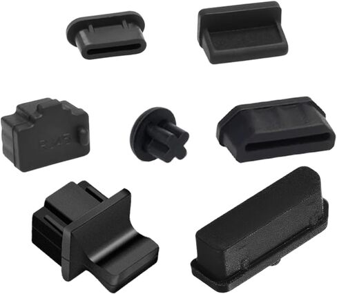 Cilicone Universal Cover Cover Cover Plug Plug Cap Capper for USB C/A Micro USB Lightning Ethernet RJ45 HDMI DP SFP الكمبيوتر المحمول أجهزة الصوت الأجهزة الصوتية in Kuwait