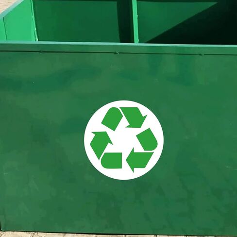 500 Pcs 1.5 Inch Recycle Stickers for Trash Can Trash Sorting Stickers | Recycle Decals for Recycle Bins Recycle Sign Decals for Trash Can Indoor & Outdoor in Kuwait