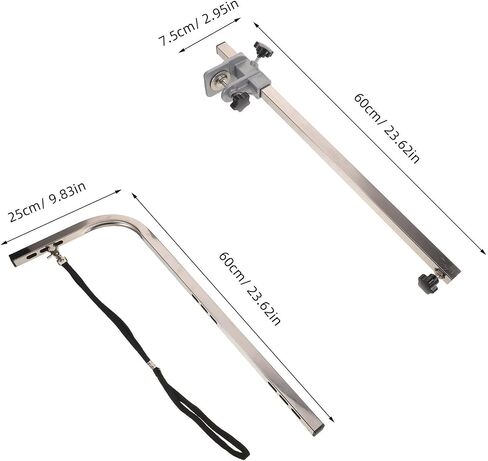 OUNONA Adjustable Pet Grooming Table Arm with Heavy Duty Clamp, Stainless Steel Bracket for Enhanced Stability and Height Adjustment Flexibility, Suitable for Home Grooming Stations in Kuwait