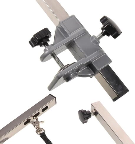 OUNONA Adjustable Pet Grooming Table Arm with Heavy Duty Clamp, Stainless Steel Bracket for Enhanced Stability and Height Adjustment Flexibility, Suitable for Home Grooming Stations in Kuwait