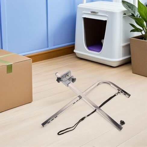OUNONA Adjustable Pet Grooming Table Arm with Heavy Duty Clamp, Stainless Steel Bracket for Enhanced Stability and Height Adjustment Flexibility, Suitable for Home Grooming Stations in Kuwait