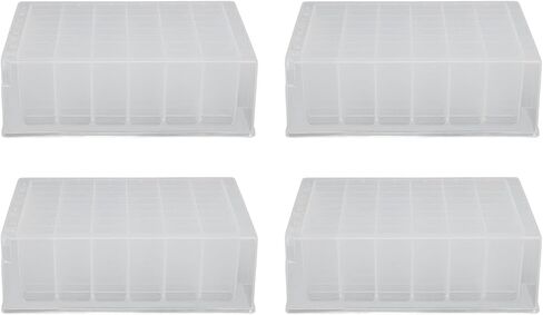 10 Pcs Deep Well Plate 48 Wells 2ml, Transparent Polypropylene Deep Well Plate with Alphanumeric Coding, 41mm Height for HTS Sample Storage and Automated Pipetting in Kuwait