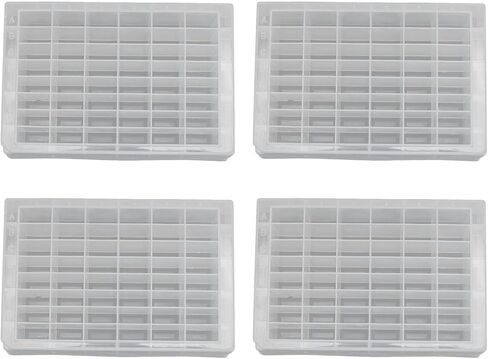 10 Pcs Deep Well Plate 48 Wells 2ml, Transparent Polypropylene Deep Well Plate with Alphanumeric Coding, 41mm Height for HTS Sample Storage and Automated Pipetting in Kuwait