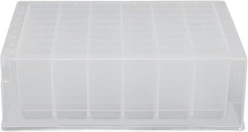 10 Pcs Deep Well Plate 48 Wells 2ml, Transparent Polypropylene Deep Well Plate with Alphanumeric Coding, 41mm Height for HTS Sample Storage and Automated Pipetting in Kuwait