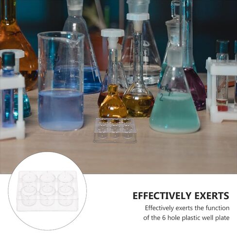 VALICLUD 8pcs 6-Hole Plastic Reaction Plates Set for Chemical Experiments, Laboratory Teaching Well Plates, Multifunctional Experiment Boards for Science Lab Use in Kuwait