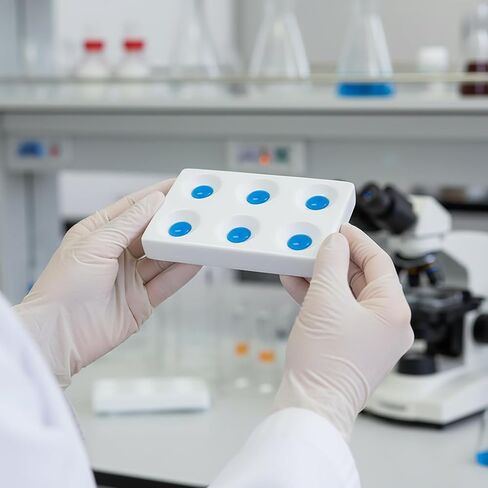 قطعتان من ألواح البقع من البورسلين الأبيض، 6 ألواح تفاعل اكتشاف مختبرية لاختبار التجارب الكيميائية المعملية، ألواح تخزين دقيقة (3.15 × 1.97 بوصة) in Kuwait