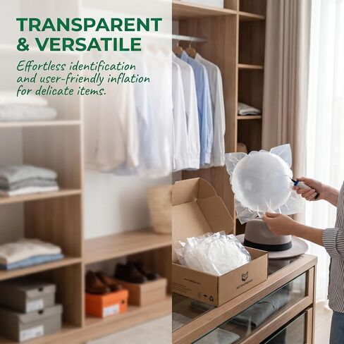Transparent Inflatable Hat Support Air Packaging Bags 50Pcs Round Shaper for Hat Protection Cushioning Prevents Deformation Pressure Damage for Shipping and Storage in Kuwait